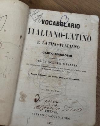 Antichi libri di Latino