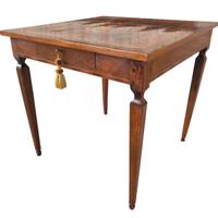 Tavolo Luigi XVI emiliano intarsiato antico