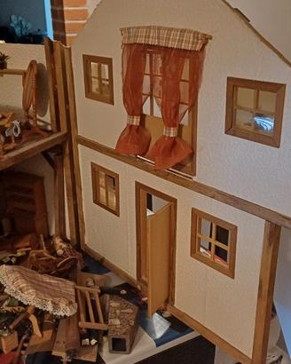 Casa bambole stile country da sistemare