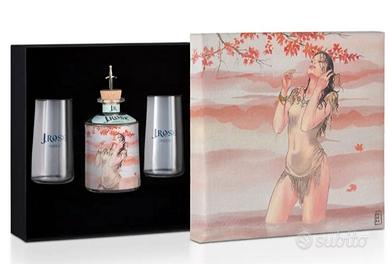 box jrose gin n. 7  con 2 bicchieri  tumbler