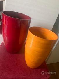 2 vasi simil legno etnici