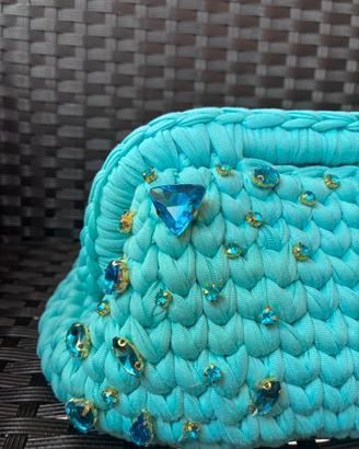 clutch bag uncinetto con brillanti
