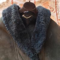 Cappotto donna Vittorio Forti Shearling blu scuro