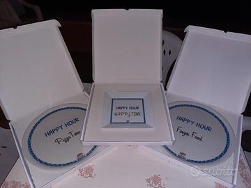 set 3 piatti per aperitivo Santa Lucia Galbani 