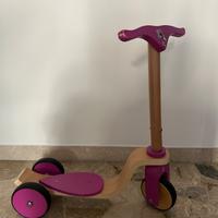 Monopattino legno bambina 2-5 anni