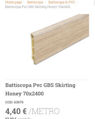 Battiscopa pvc iperceramica