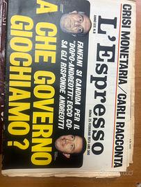 Rivista d’epoca collezzionismo L’espresso anni ‘70