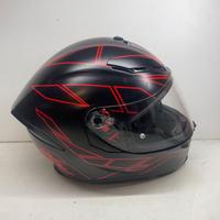 Casco AGV nero e rosso
