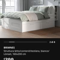 letto contenitore Ikea brimnes 