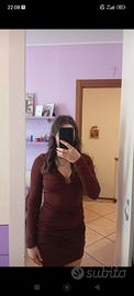 Vestito corto Pull&Bear marrone intrecciato con sc