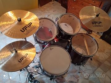 Batteria scontata Gretsch Black Hawk + piatti UFIP