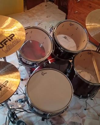 Batteria scontata Gretsch Black Hawk + piatti UFIP