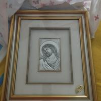 Quadro gesu cristo in argento