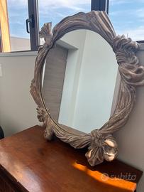 Specchiera Classica  legno cirmolo intagliata mano
