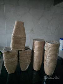Vasi in fibra biodegrabili e compostabili