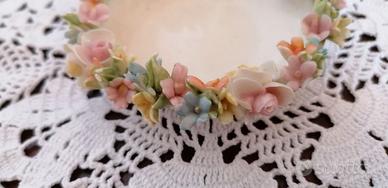 Antico Piattino Decorativo Capodimonte N Blu