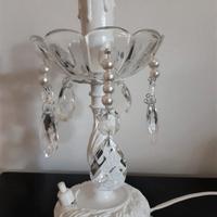 Due abat-jour piattino vetro shabby