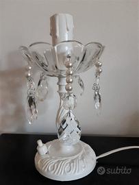 Due abat-jour piattino vetro shabby