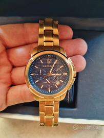 OROLOGIO CRONOGRAFO  UOMO MASERATI ORO COME NUOVO