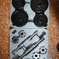 Kit manubri + pesi domyos 20 kg