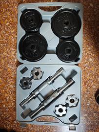 Kit manubri + pesi domyos 20 kg