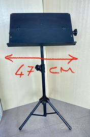 Leggío telescopico nero in ferro