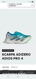 Adidas Adios Pro 4 Scarpe da Corsa