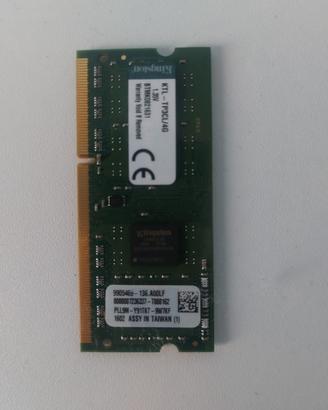 RAM singola da 4GB di marca Kingston