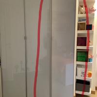 Armadio colonna Billy 1 anta vetro profondità 30