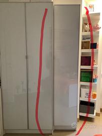 Armadio colonna Billy 1 anta vetro profondità 30