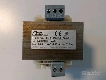 TRASFORMATORE 0-230-400 / 0-24 / 200VA