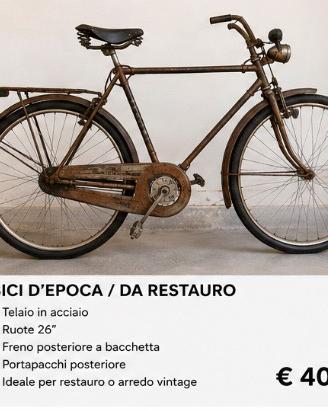 Bicicletta d’epoca 26” da restaurare