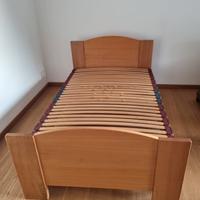 Letto in legno massello 1 piazza e mezza 