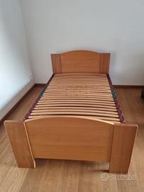 Letto in legno massello 1 piazza e mezza 