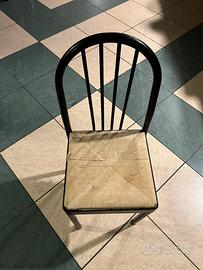 sedie in ferro impagliate