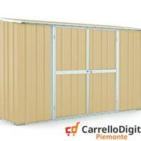 Casetta in lamiera per esterno 307x100cm beige