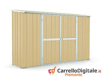 Casetta in lamiera per esterno 307x100cm beige