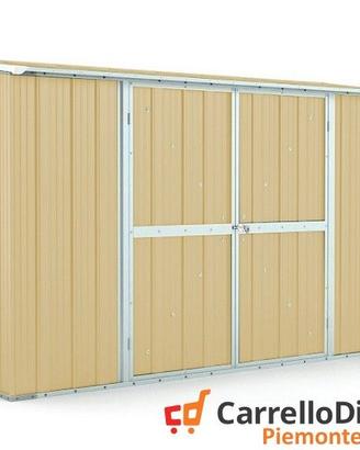 Casetta in lamiera per esterno 307x100cm beige