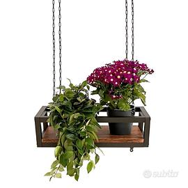 Mensola FLOWERS 55 cm sospesa a SOFFITTO MARRONE