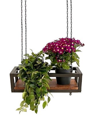 Mensola FLOWERS 55 cm sospesa a SOFFITTO MARRONE