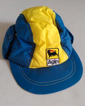 Berretto Agip anni '70 imbottito con paraorecch