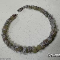 Bracciale diamanti grezzi e chiusura oro
