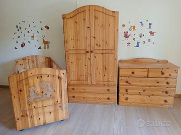 cameretta da letto per bambino/a in legno  massell