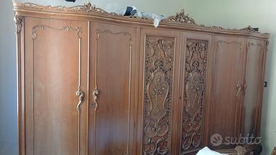 camera da letto matrimoniale vintage più armadio 6