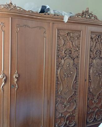 camera da letto matrimoniale vintage più armadio 6