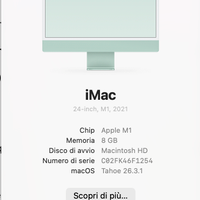 iMac 24” M1 (2021) 256GB – Perfetto, come nuovo