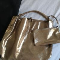 Borsa pelle oro Gianni Chiarini