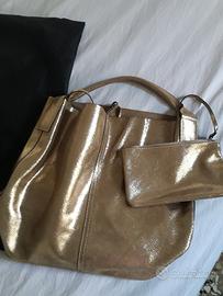 Borsa pelle oro Gianni Chiarini