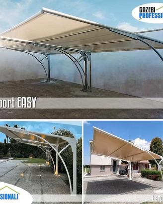Gazebo carport box auto parcheggio telo PVC tetto