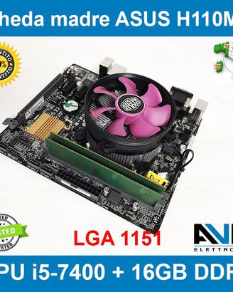 Scheda madre ASUS H110MR Core i5-7400 16GB DDR4